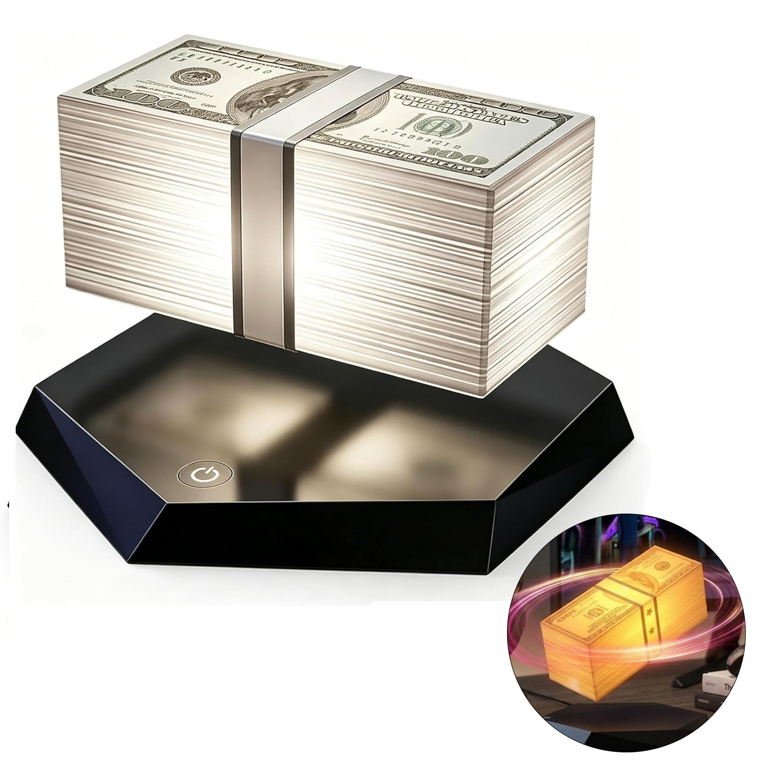 Led Moon Lamp - Lampu Uang Magnetik Levitation Game 360