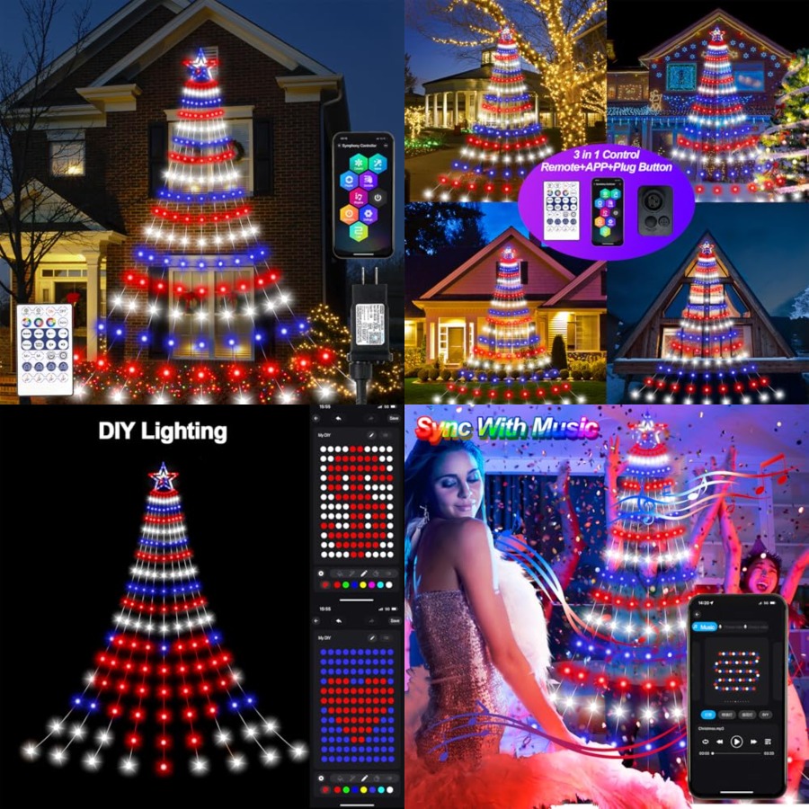Lighting Tree Decor - Lampu Dekorasi Smart 4th of July,