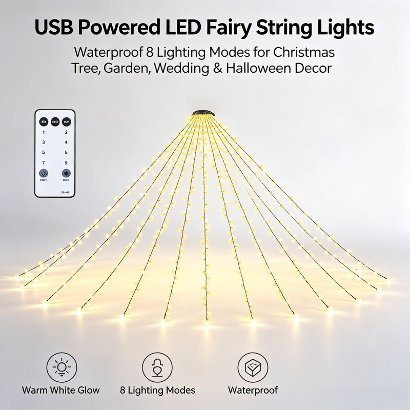 Lighting Tree Decor - Lampu LED USB Fairy String, Lampu