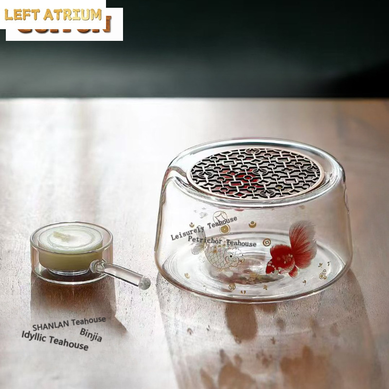 Candle Holder Set - Pemanas Teh Kaca Tahan Panas Tebal,