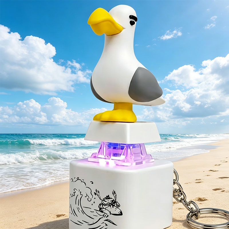 Pendant Light Shade - Mainan Fidget Burung Camar, Dapat Diisi