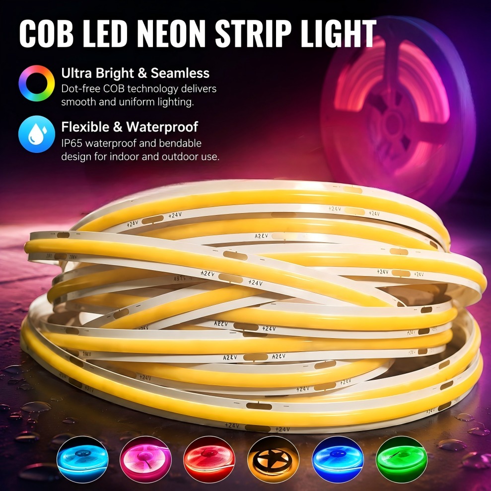 Lighting Decor And More - Strip LED COB DC12V/24V 320LEDs/M Kepadatan