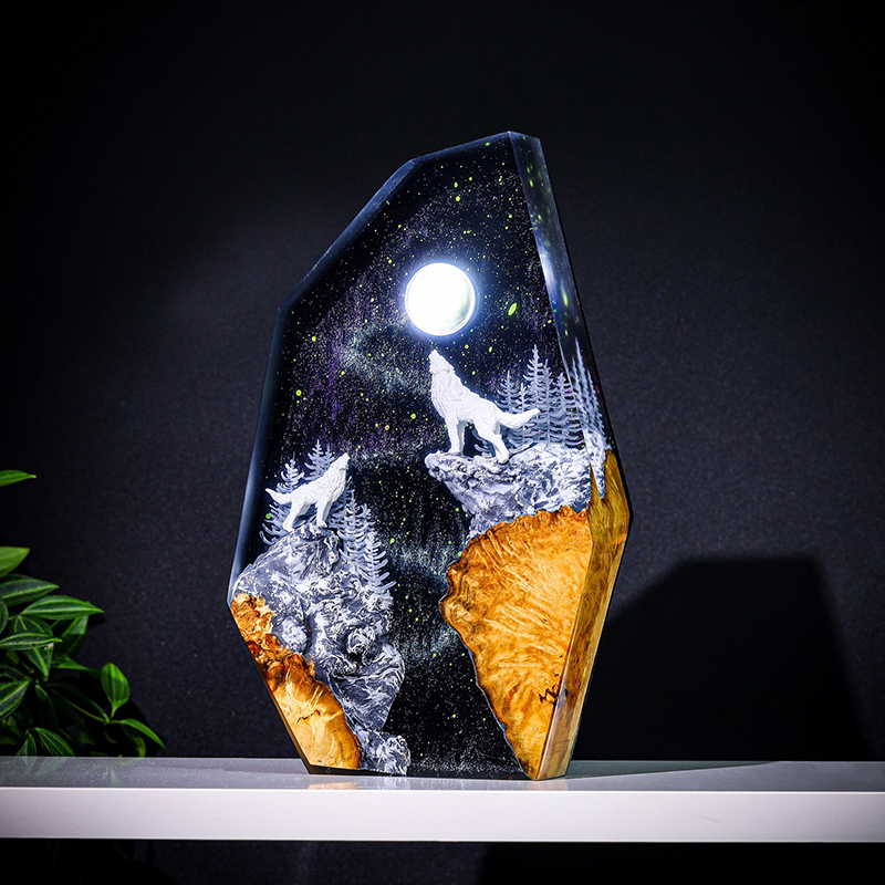 Lighting Decoration For Wedding - Lampu Meja Resin Figur Hewan Alam