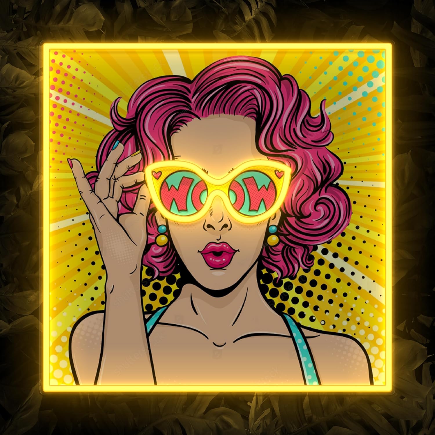 Lighting Decor Wow - Wow Lady Uv Pop Neon Sign