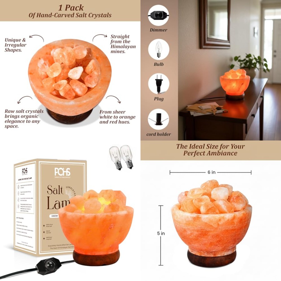 Himalayan Salt Lamp - Lampu Garam Himalaya Pink Asli dari