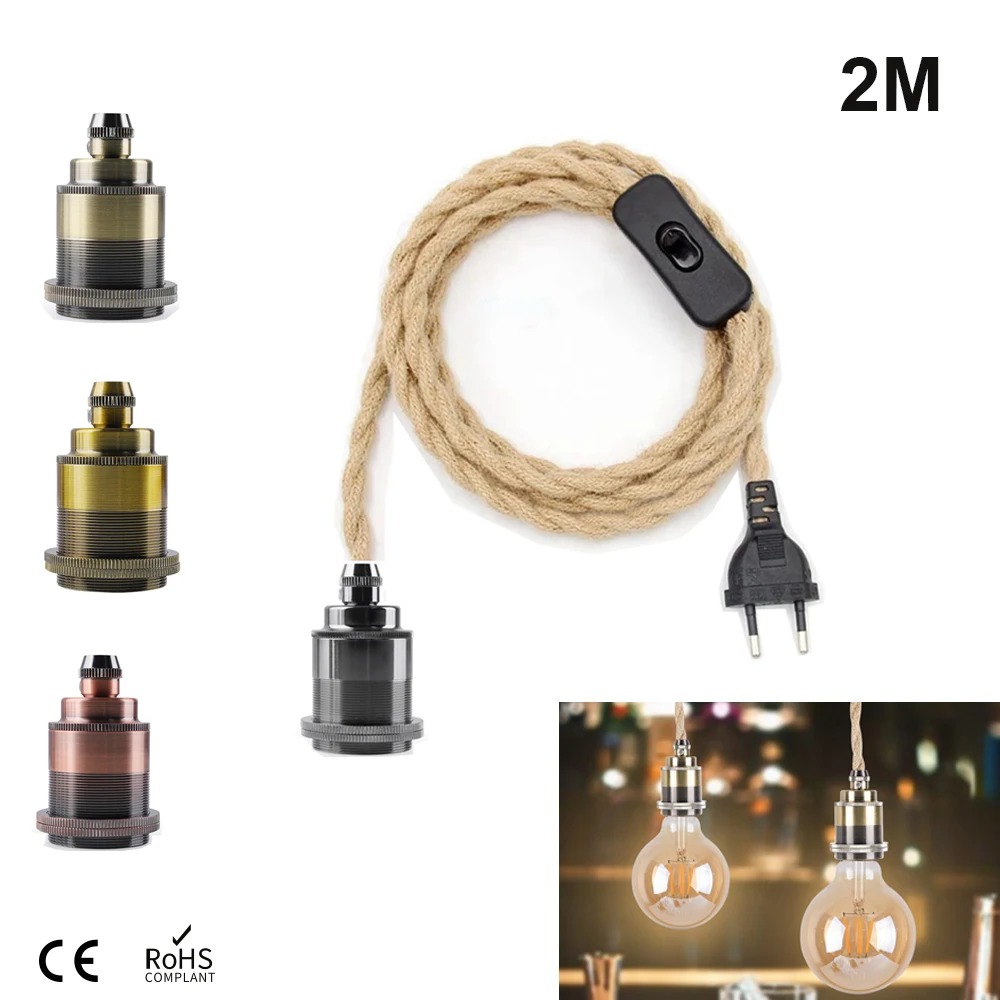 Pendant Light Shade - Kabel Tali Rami Antik 2 Meter