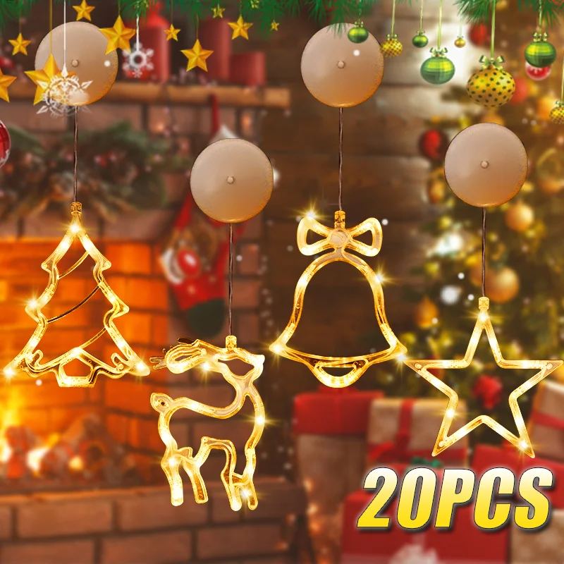 Lighting Tree Decor - 1-20 buah LED Natal cangkir hisap