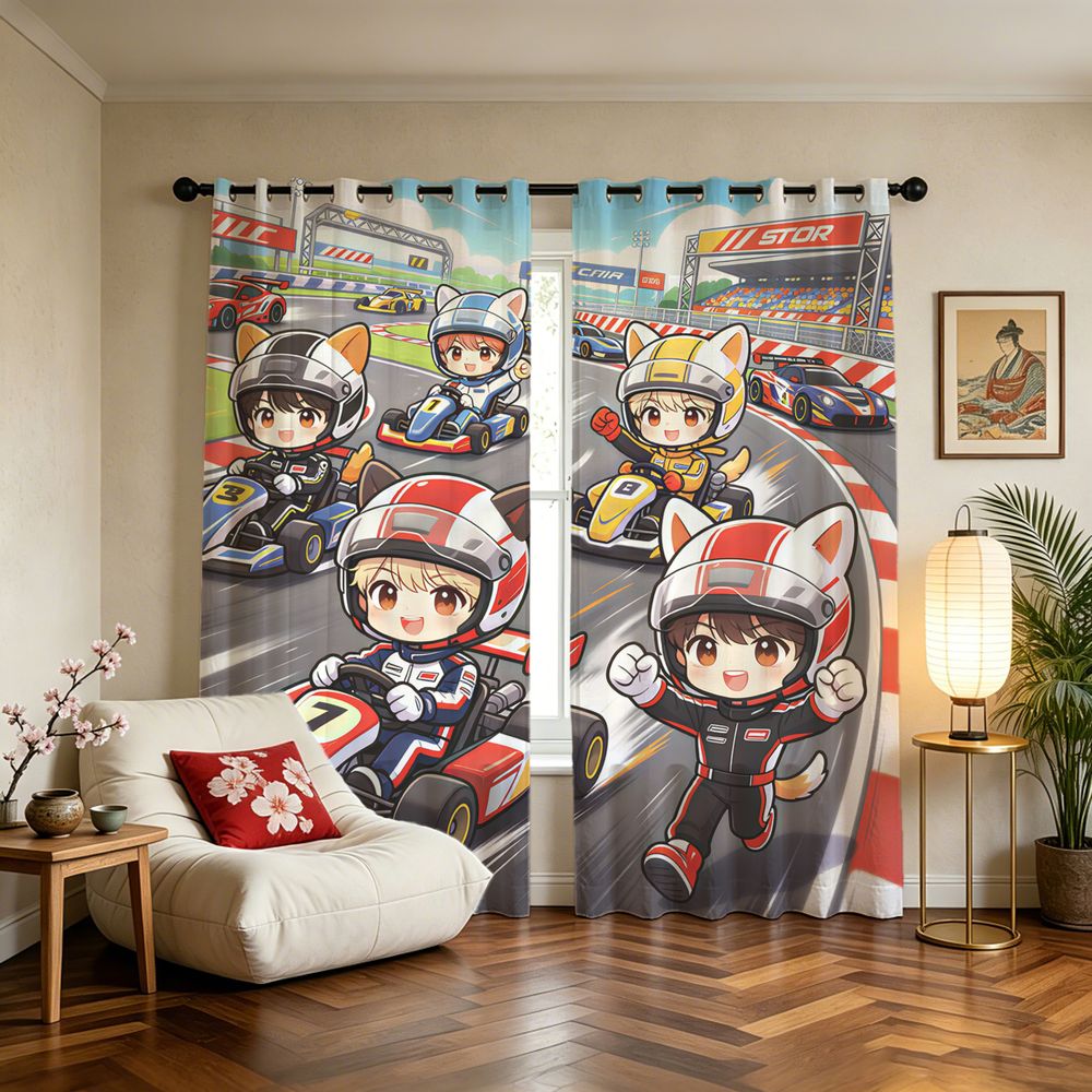 Tirai Cetak Digital Kartun Bal - Decor Kart Lighting ulasan dan harga