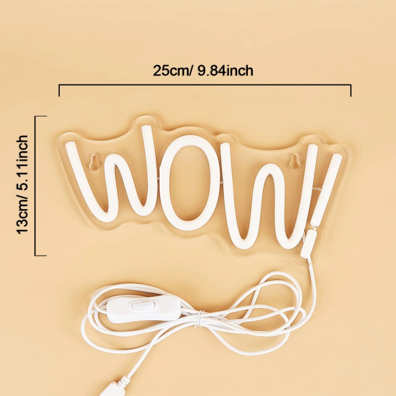 Chi-buy LED Neon WOW Lampu Neo - Lighting Decor Wow ulasan dan harga