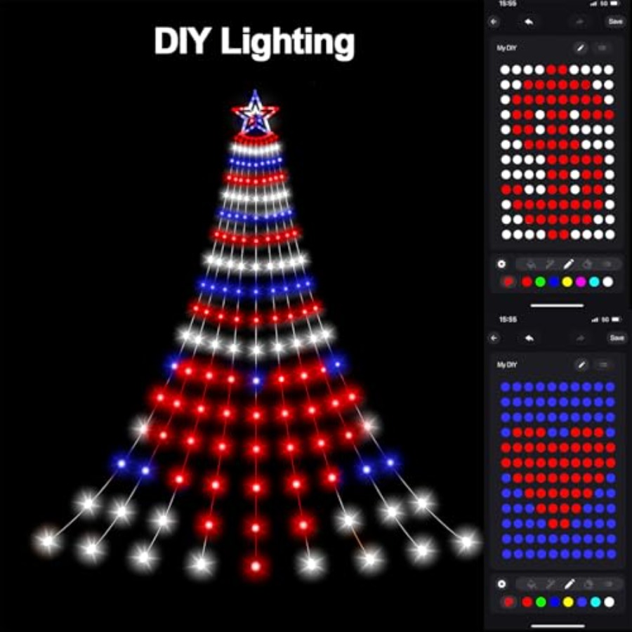 Lampu Dekorasi Smart 4th of Ju - Lighting Tree Decor ulasan dan harga