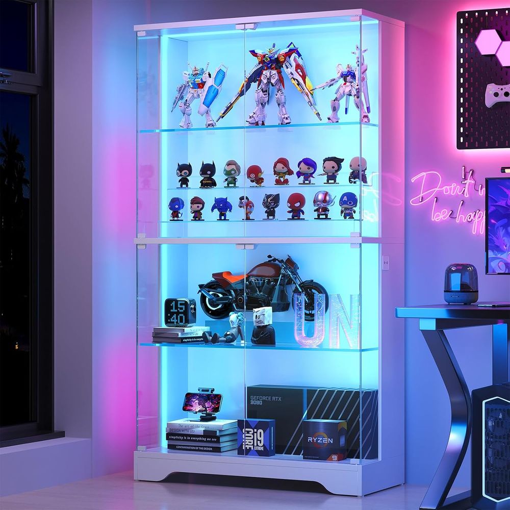Lemari Pajangan Kaca 4 Tingkat - Lighting & Home Decor Studio Photos ulasan dan harga
