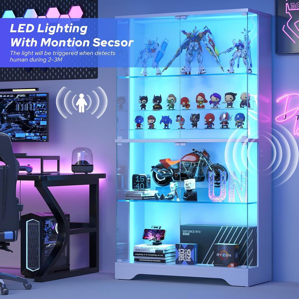 Lemari Pajangan Kaca 4 Tingkat - Lighting & Home Decor Studio Photos ulasan dan harga
