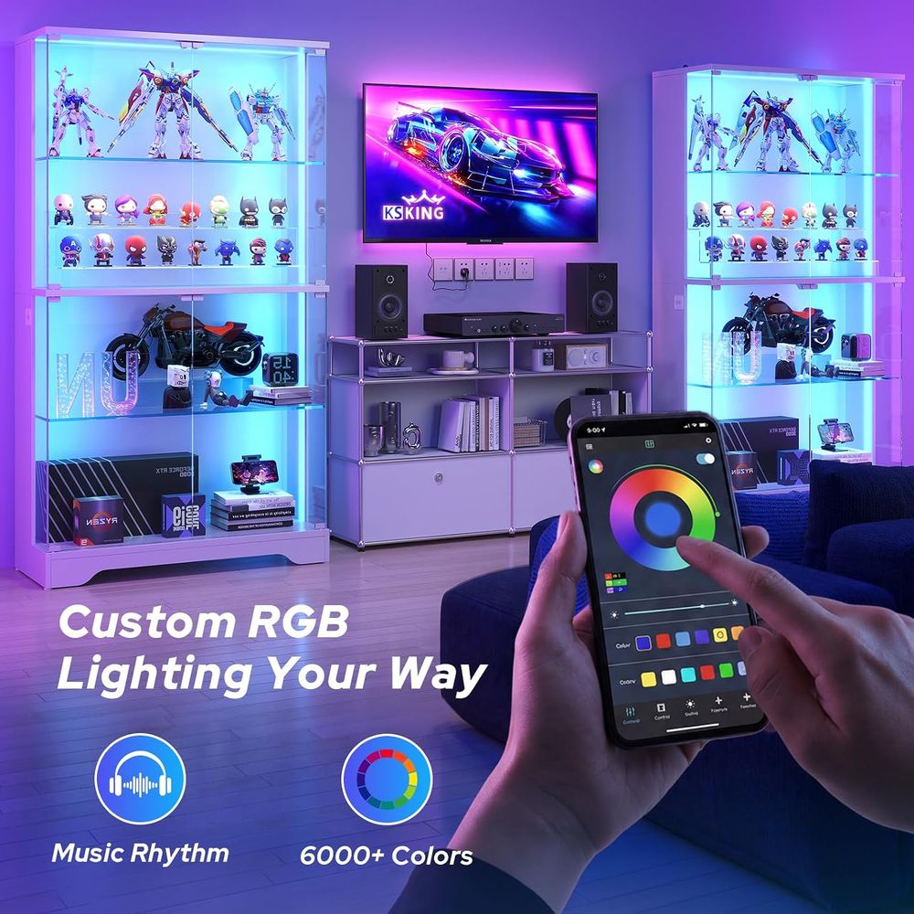 Lemari Pajangan Kaca 4 Tingkat - Lighting & Home Decor Studio Photos ulasan dan harga