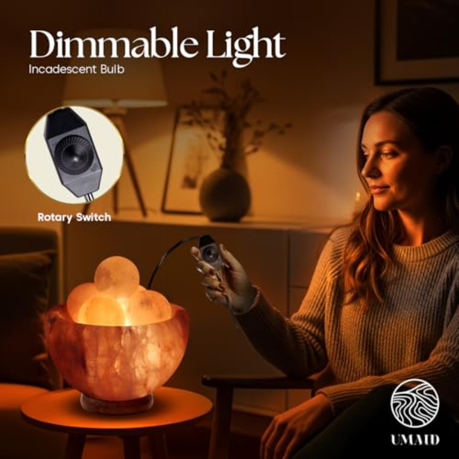 Lampu Garam Himalaya dengan 6  - Himalayan Salt Lamp ulasan dan harga