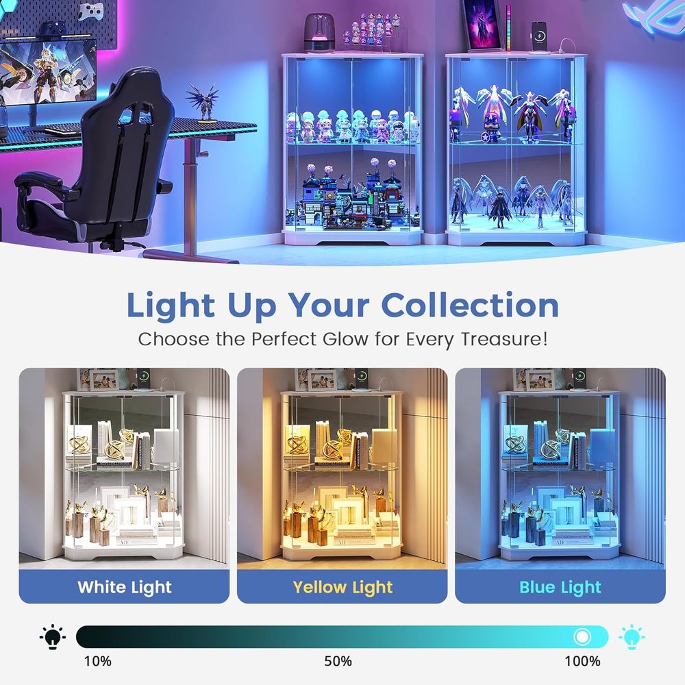 Lemari Pajangan Kaca 2 Tingkat - Lighting & Home Decor Studio Photos ulasan dan harga