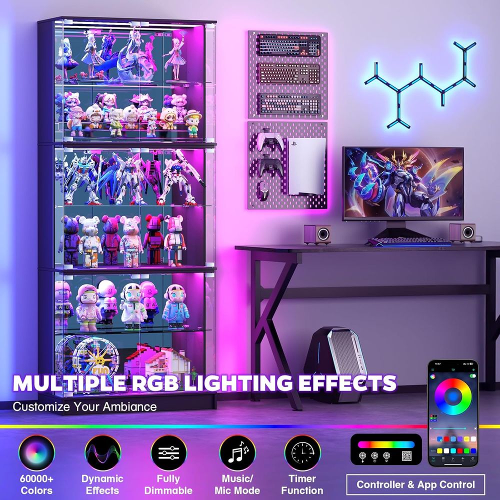 Lemari pajangan kaca 6 tingkat - Lighting & Home Decor Studio Photos ulasan dan harga
