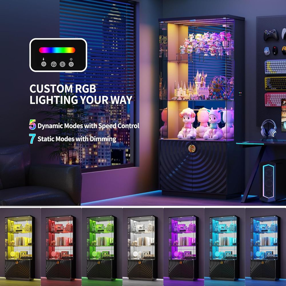 Lemari Pajangan Kaca 71, Rak P - Lighting & Home Decor Studio Photos ulasan dan harga