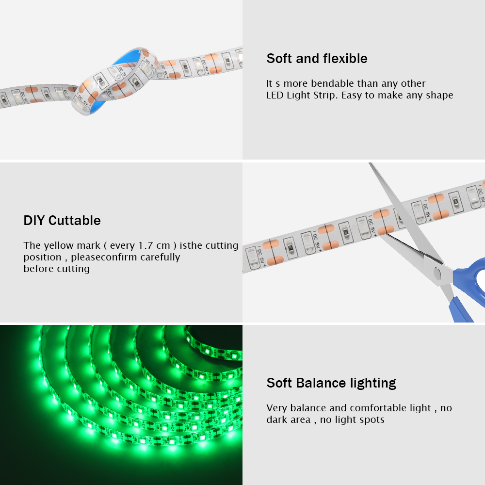 DC 5V USB LED Strip 2835 Putih - Lighting Decor And More ulasan dan harga