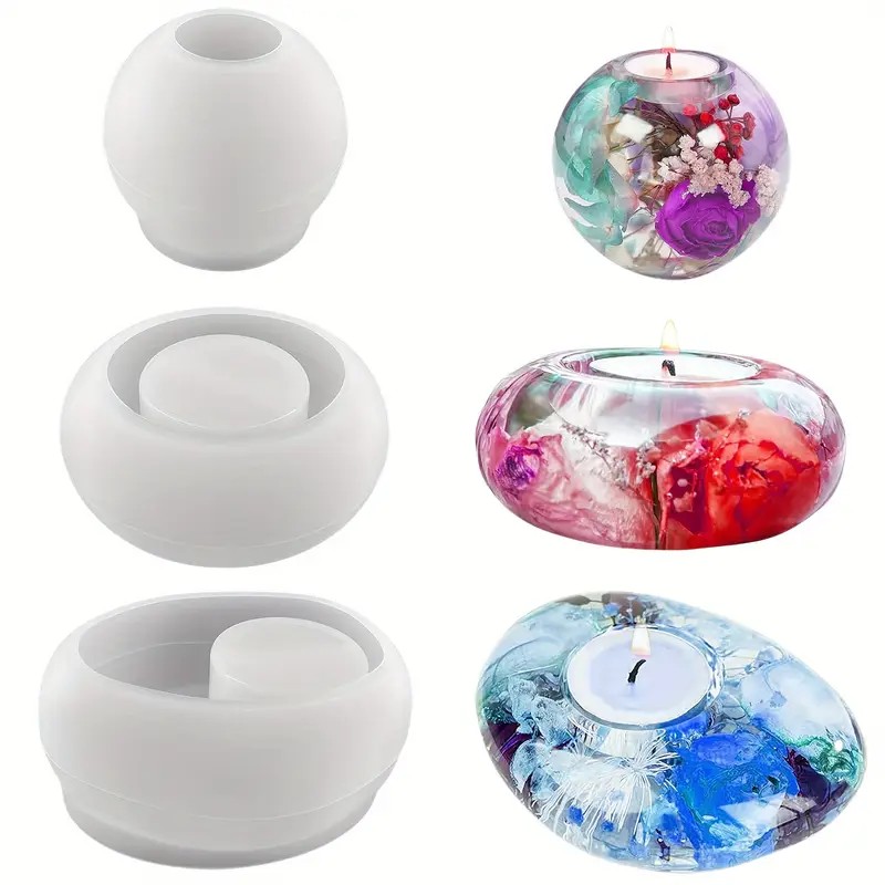 Cetakan Silikon Resin Tempat L - Candle Holder Set ulasan dan harga