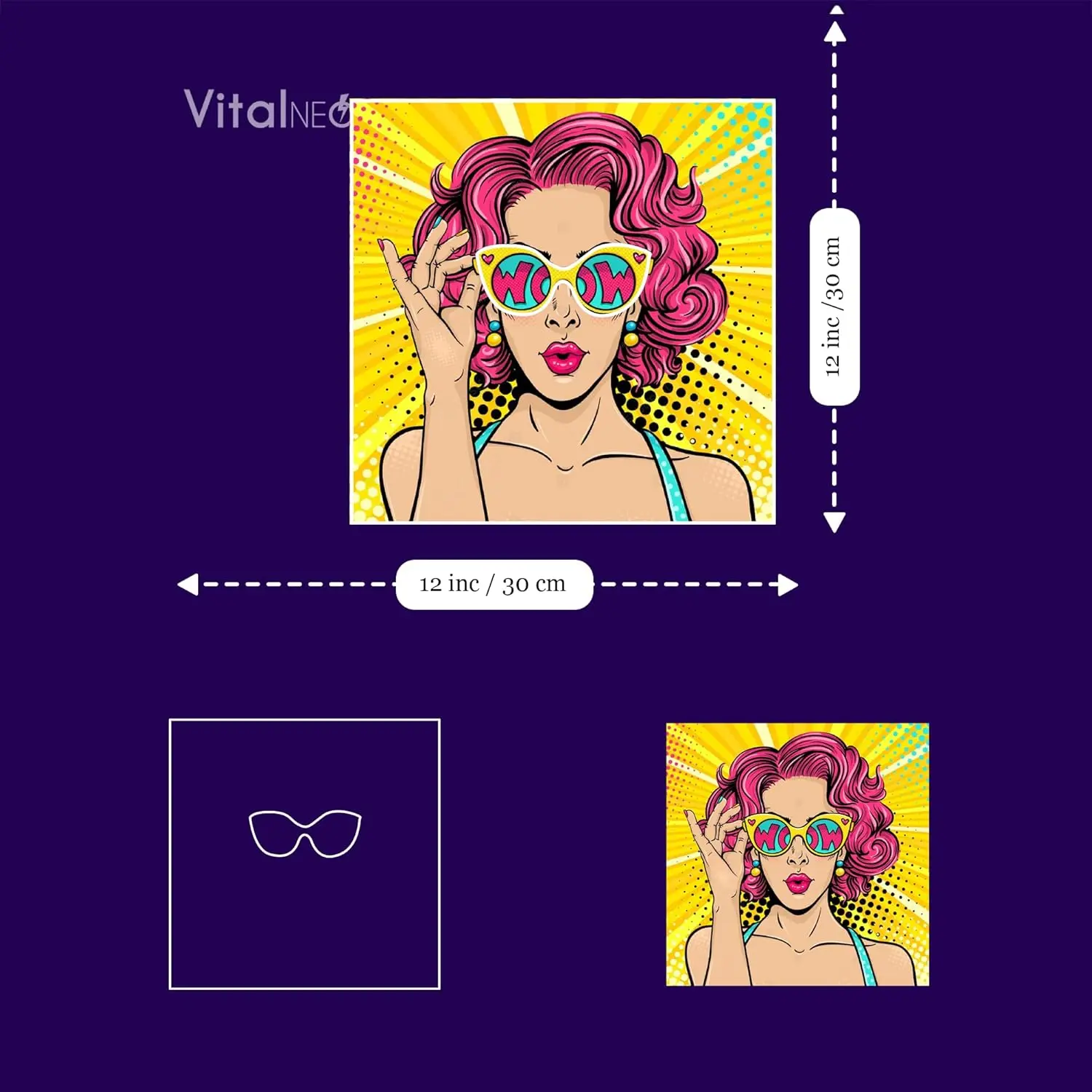 Wow Lady Uv Pop Neon Sign Comi - Lighting Decor Wow ulasan dan harga