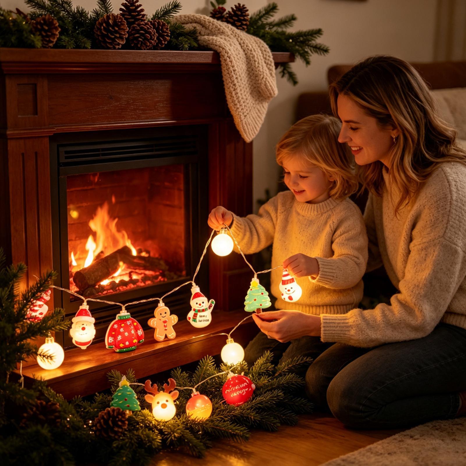 Lampu Natal Santa String Tahan - Lighting Tree Decor ulasan dan harga