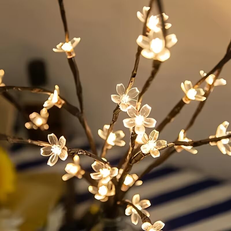 1/2 Buah 20LED Lampu Cabang Po - Lighting Tree Decor ulasan dan harga