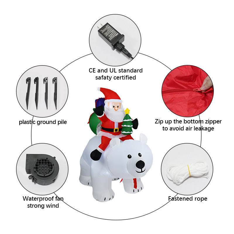 Model Natal Tiup Santa Claus M - Lighting Tree Decor ulasan dan harga