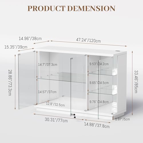 Lemari Pajangan Kaca dengan Ku - Lighting & Home Decor Studio Photos ulasan dan harga